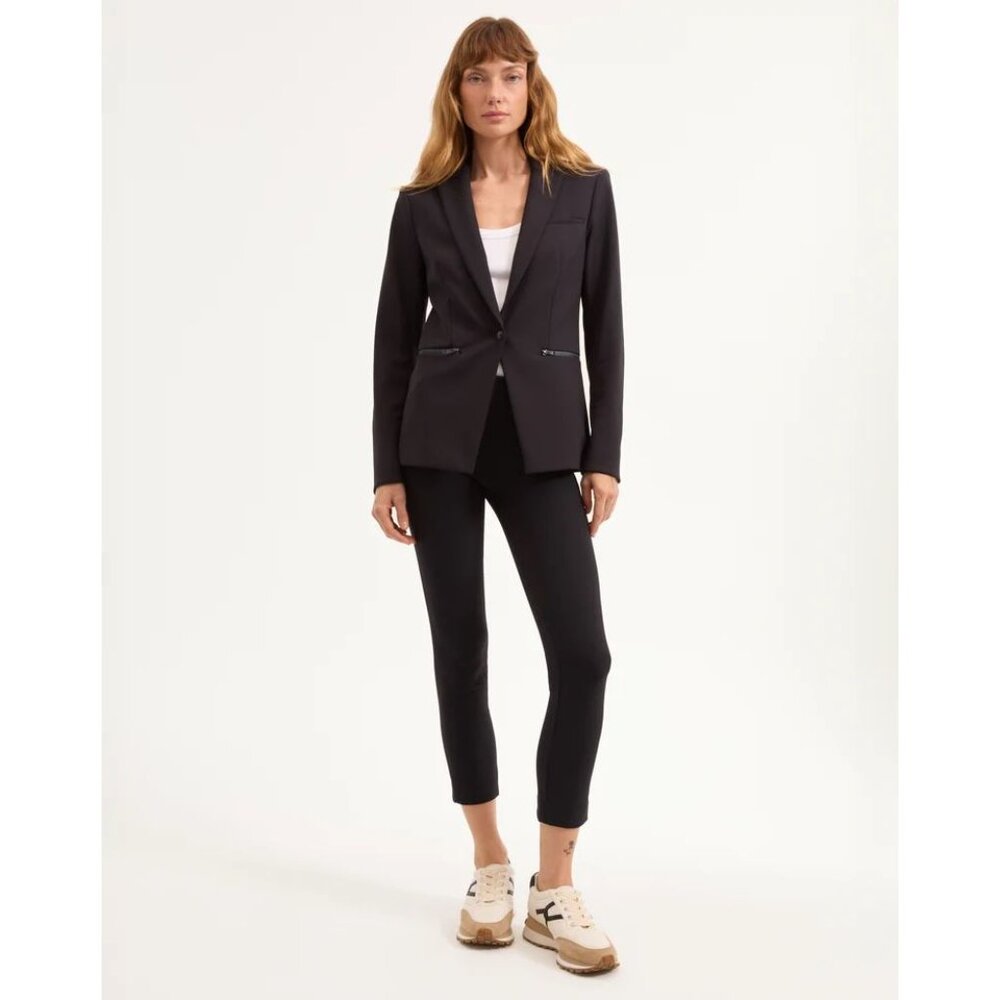 Veronica Beard Scuba Slim-Fit Navy High-Rise Cropped Pant size 2 - Picture 8 of 9